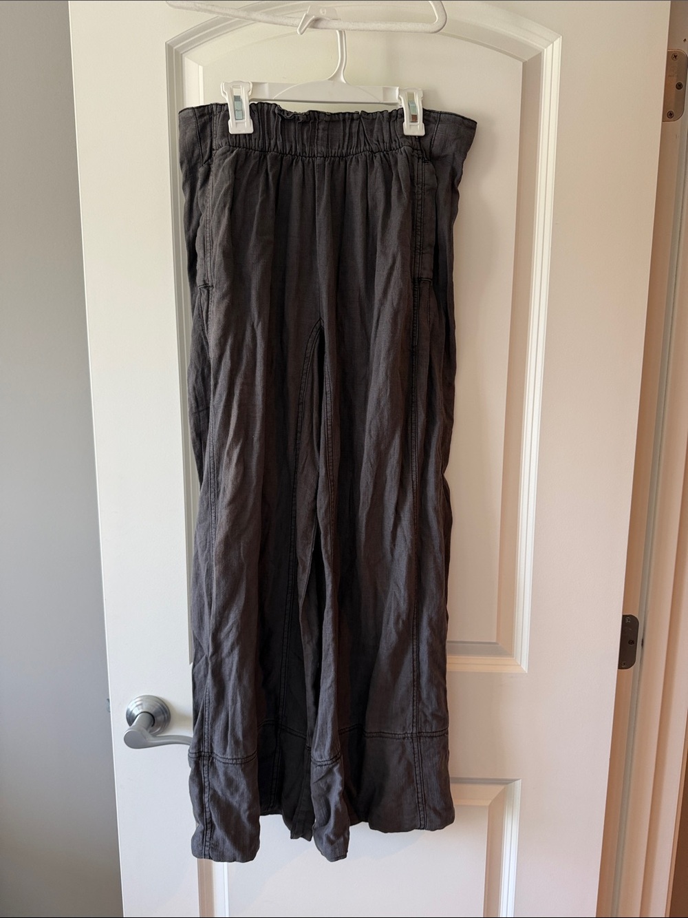 NWT * Free People Charcoal Wide-Leg Trouser